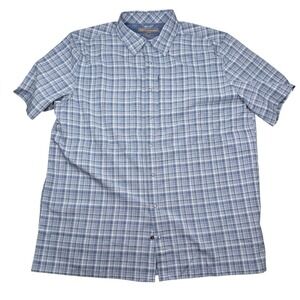 5.11 Tactical Series Shirt Large Blue Plaid 2 Pocket Zip S/S Snap Button Men's